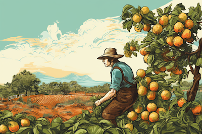 harvesting pear