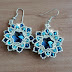 Fancy blue earrings