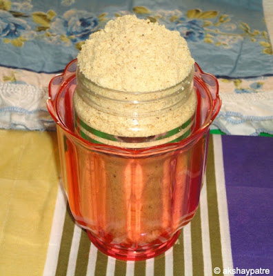 peanut powder in an airtight container