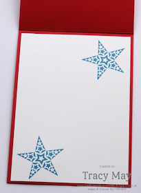 Stampin up Simply Stars and Gorgeous Grunge chevron punch Tracy May card making ideas