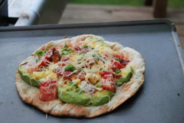 Grilled Mexican tortilla pizzas