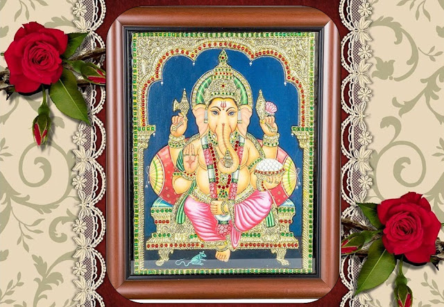 ganesha tanjore painting