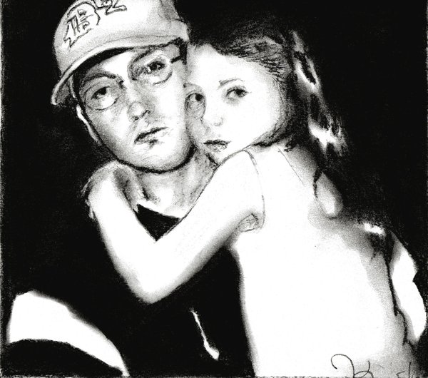 eminem and hailie jade 2010. Eminem with daughter Hailie