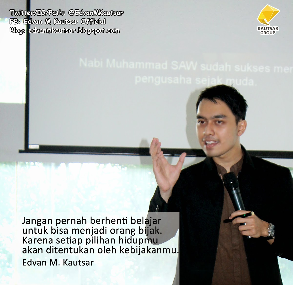 Edvan M Kautsar Motivator Muda Indonesia Penulis Pengusaha