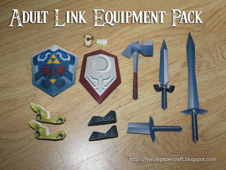 Adult Link Equipment Pack Papercraft