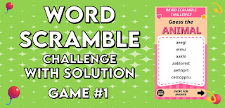 Phoenix's Trivia Word Scramble Challenge Puzzle game 1 with solution