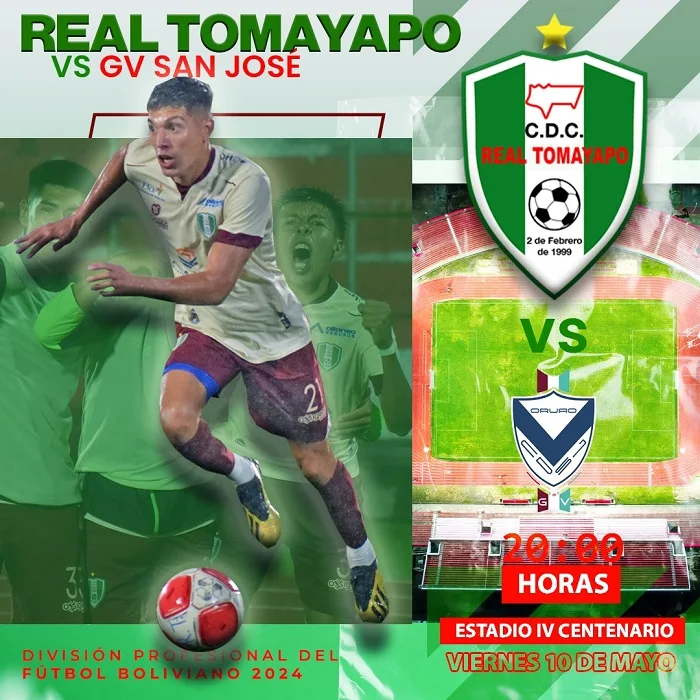 Venta de Entradas Real Tomayapo vs Gualberto Villarroel (2x1)