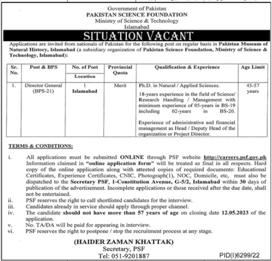 Jobs in Ministry of Science and Technology MOST