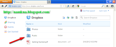 Hướng dẫn sử dụng Dropbox để lưu trữ File Javarscrip cho Web blog - http://namkna.blogspot.com/