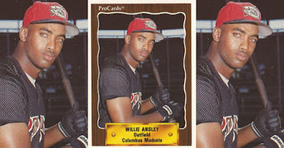 Willie Ansley 1990 Columbus Mudcats card