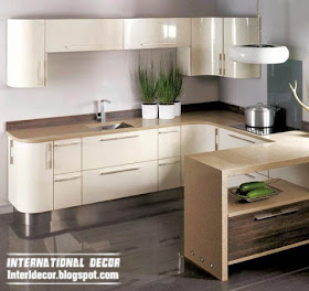 L-shaped kitchen in neutral colors 2014