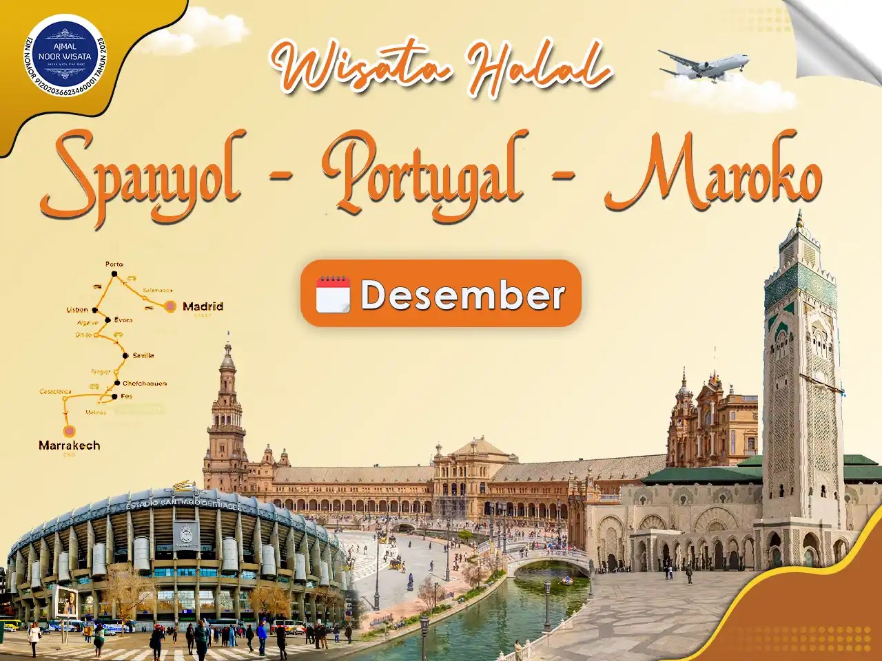 Paket Tour Spanyol Portugal Maroko Desember2023