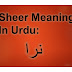 sheer meaning in urdu | About meaning in urdu