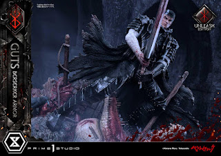 Berserk - Guts in Bersrk Armor Rage Edition y Unleash Edition Statues de Prime 1 Studio