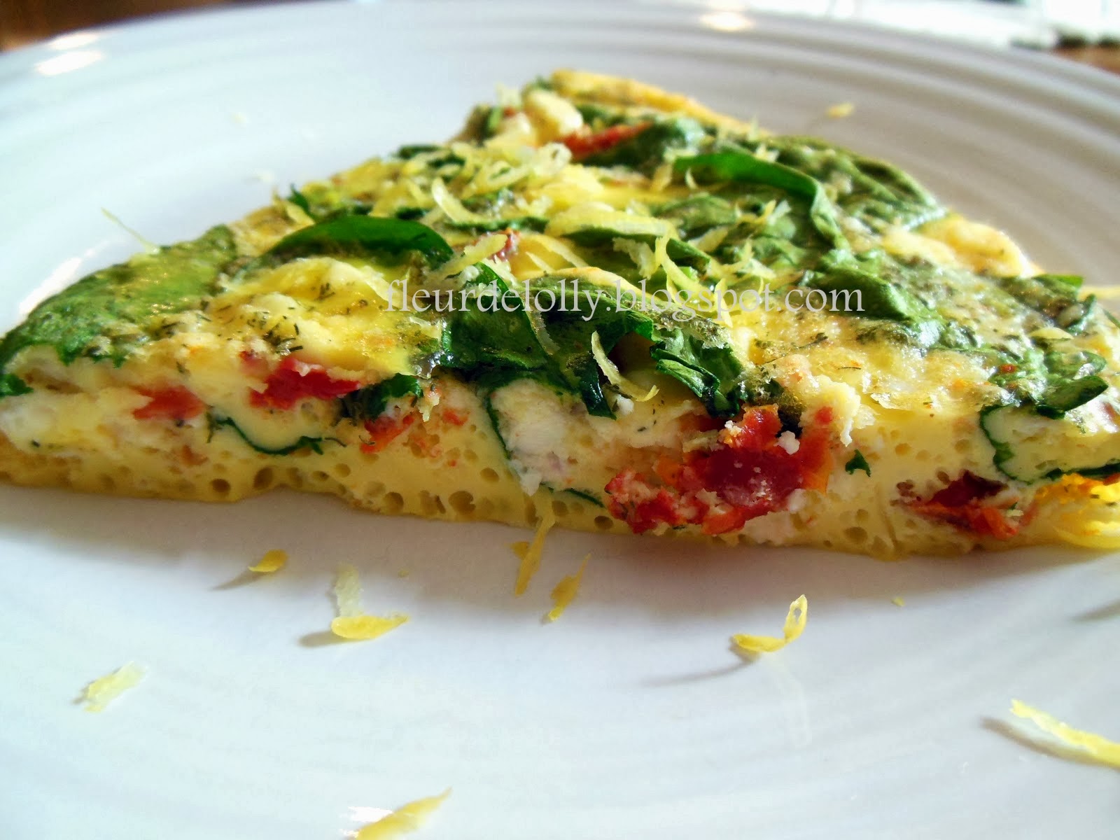 Fleur de Lolly: Baked Eggs with Spinach, Feta and Sun Dried Tomatoes