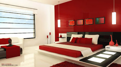 dormitorio color rojo