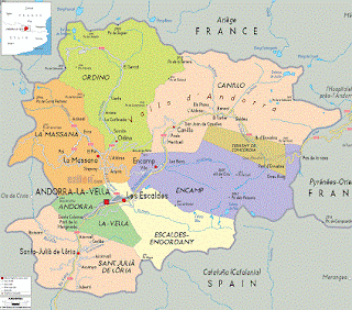 Carte de Andorre Departement