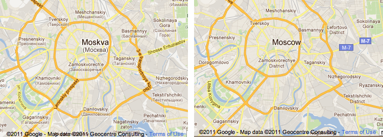 Google Lat Long Single Language Labels In Google Maps