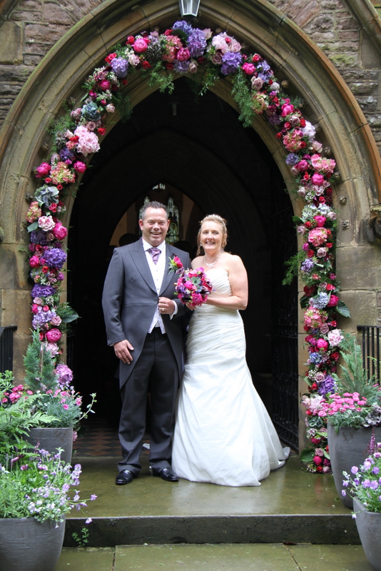 Flowers doorway wedding