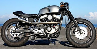 tropical sportster cafe racer side left