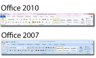 Gambar Menu Perbedaan Microsoft Word 2007 dan 2010