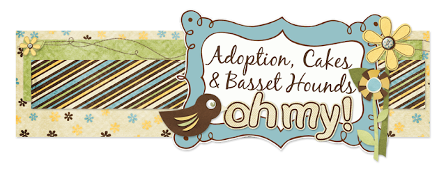 Adoption, Cakes and Basset Hounds Blog Design