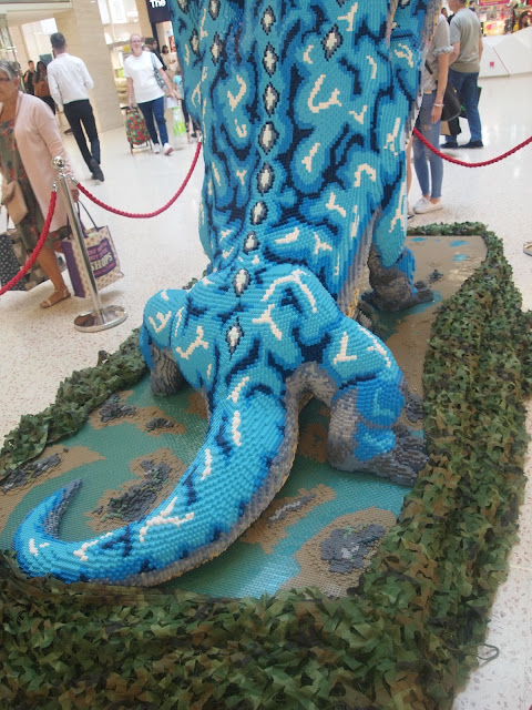 The back of the six headed Hydra - Bright Bricks Mythical Beasts LEGO brick trail at The Mall, Luton