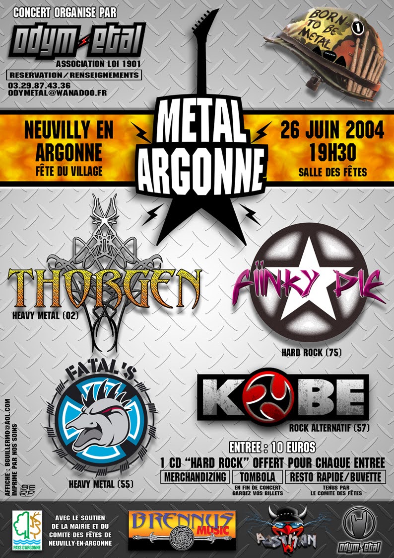 affiche METAL ARGONNE 26 juin 2004