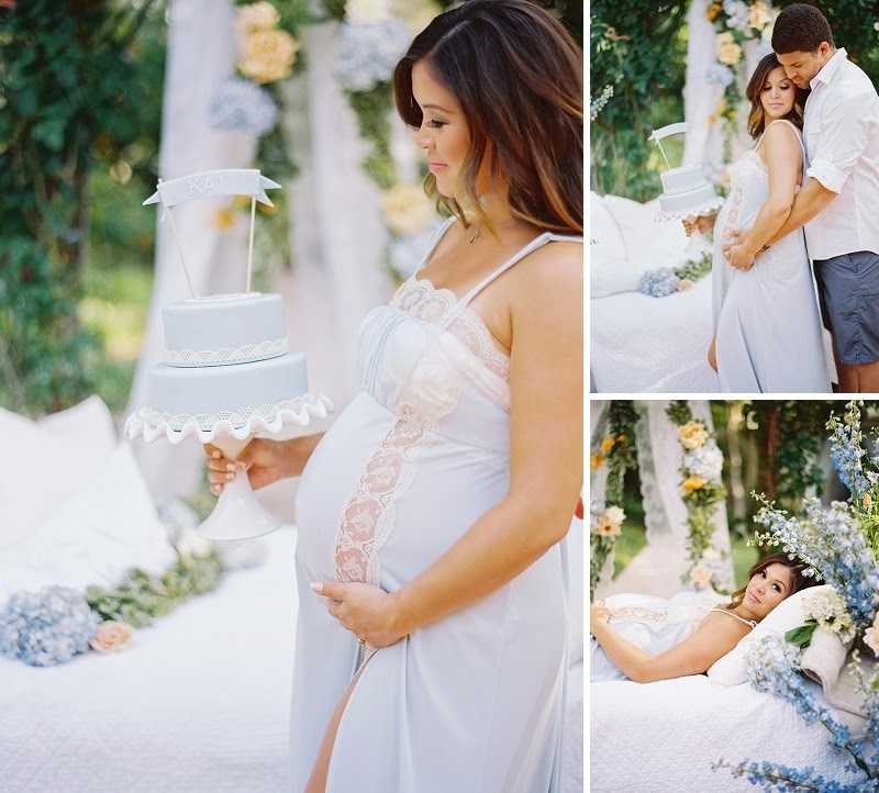 14 Oak and the Owl _ Blue Lace Maternity Gown