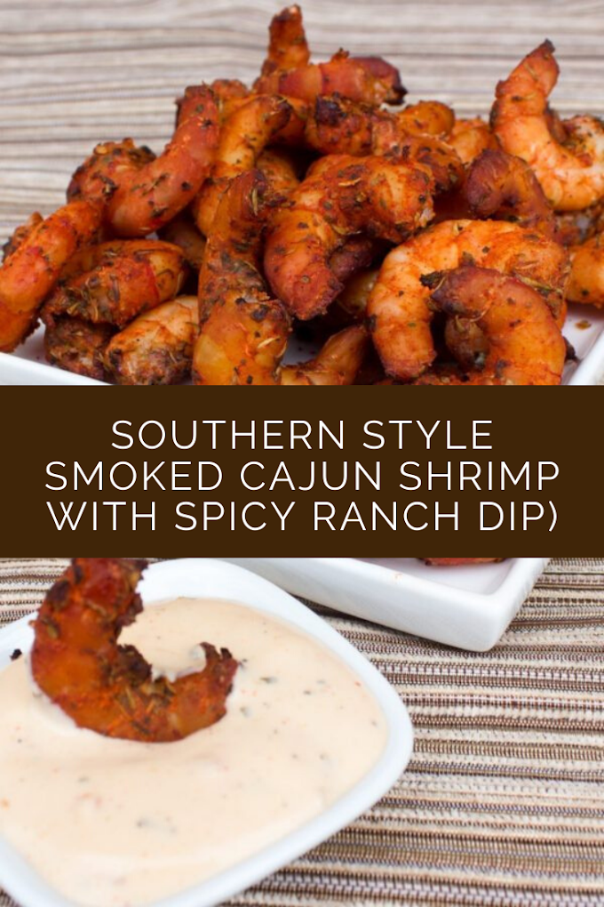 Southern Style Smoked Cajun Shrimp with Spicy Ranch Dip Recipe
