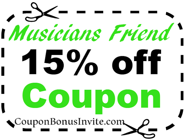 15% off Musicians Friend Coupon Code 2021 Jan, Feb, March, April, May, June, July