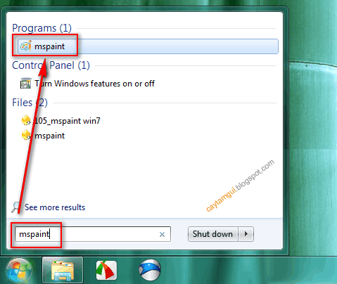 mspaint win7 - Phần mềm Paint trong win 7