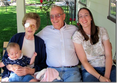 Elaine with Great Grandma & Grandpa Paul