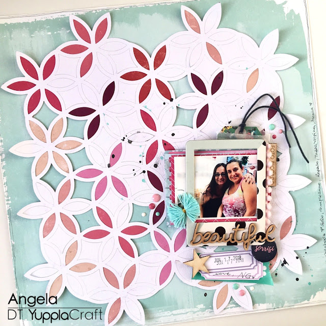 Beautiful Sorrisi Scrapbook Layout by Angela Tombari Yuppla Craft DT