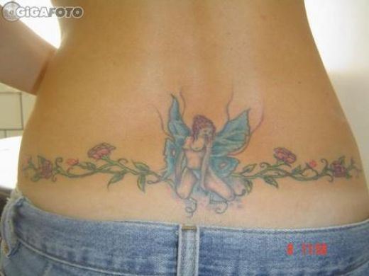Fairy Lower Back Tattoo