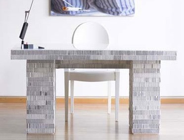 cardboard desk