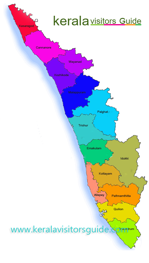 Visitor Guid : Kerala Tourism : Restaurants : Places to Visit: Kerala State Visitors Map