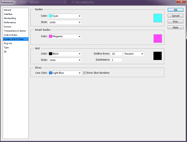 create gridline every 10 percent.