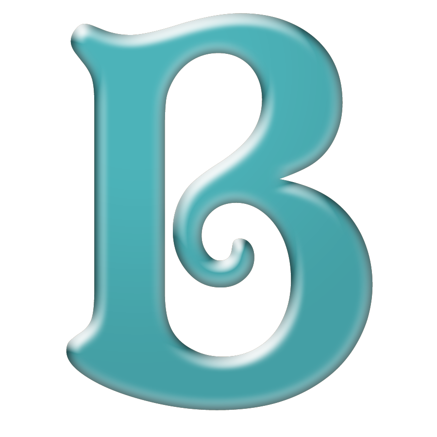 TEAL LETTER B BCZ