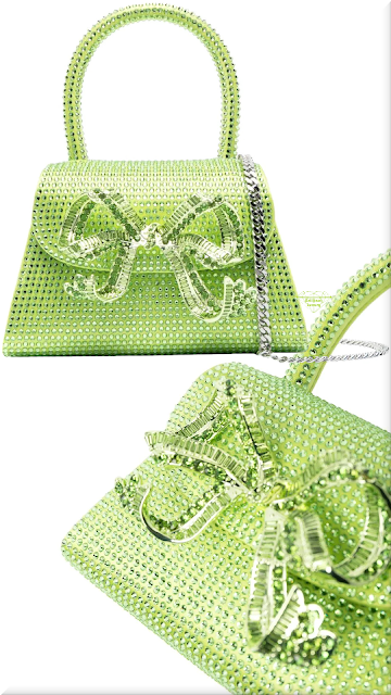 ♦Self-Portrait apple green The Bow micro tote bag #selfportrait #bags #green #brilliantluxury