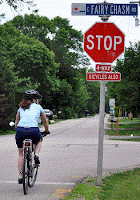 bicycle at stop sign
