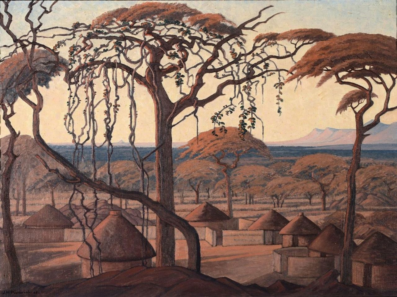 Hendrik-Pierneef-A-View-over-Chuniespoort-1945