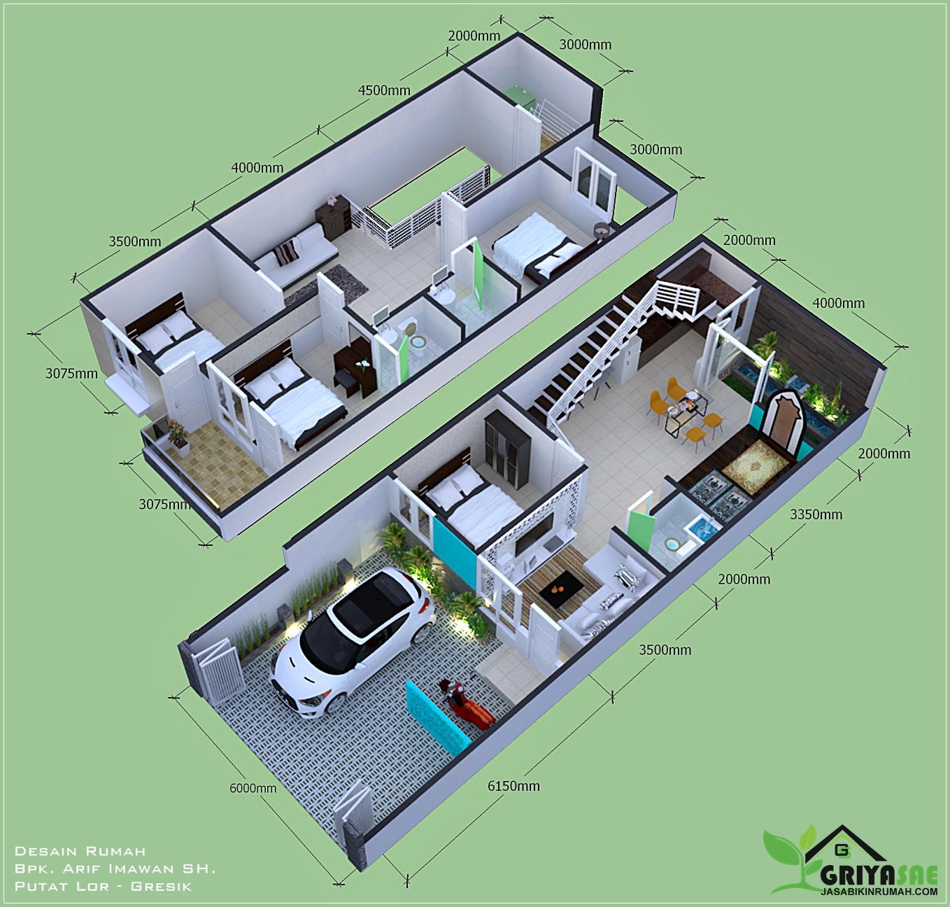 Gambar Desain  Rumah  Minimalis 2  Lantai  Bagian  Belakang  