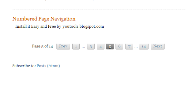 How to Install Numbered Page Navigation in Blogger