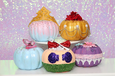 Disney Princess no carve pumpkins