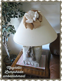 Magnetic lampshade embellishment