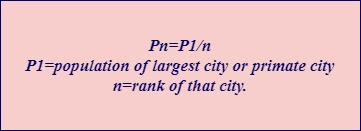 Zipf rank-size rule