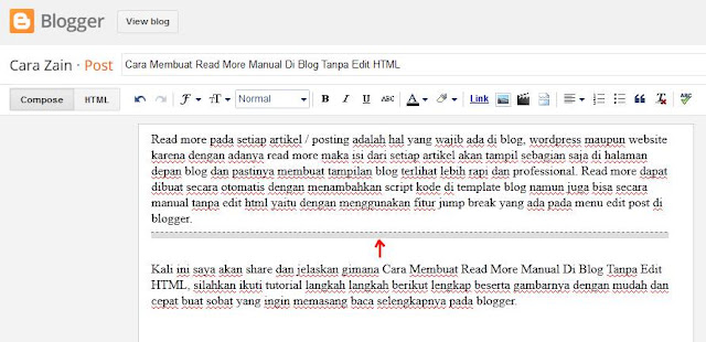 Cara Membuat Read More Manual Di Blog Tanpa Edit HTML