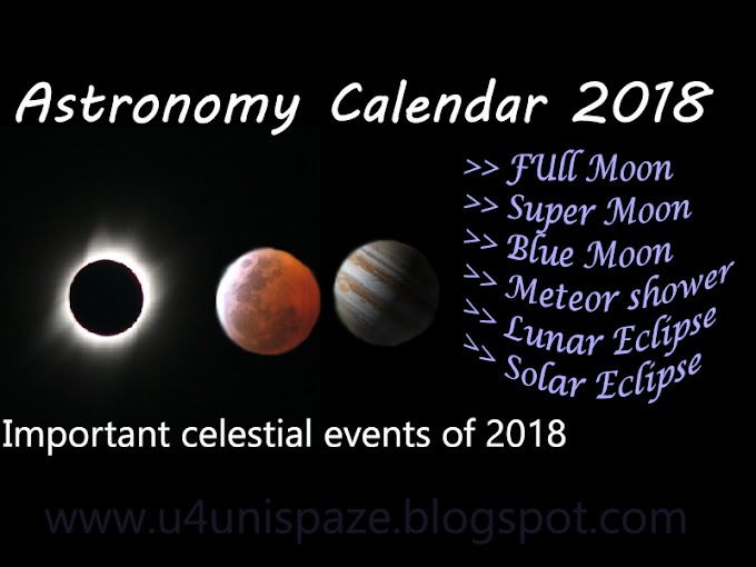 Astronomy Calendar 2018