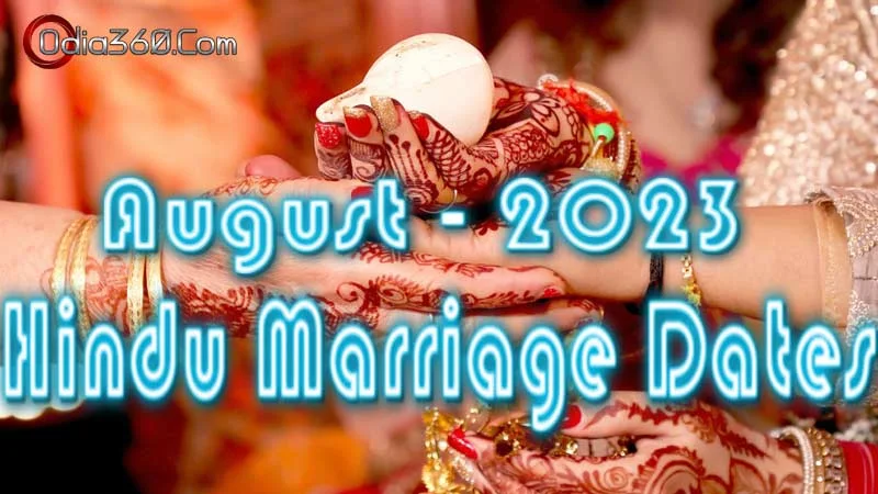 Odia Hindu Marriage Dates for August Month of 2023